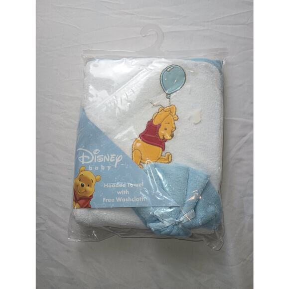 pooh Other - Vintage 90s Winnie the Pooh Disney Infant Hooded Towel NWT